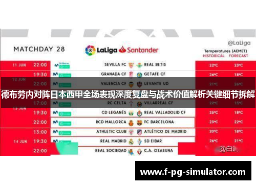 德布劳内对阵日本西甲全场表现深度复盘与战术价值解析关键细节拆解